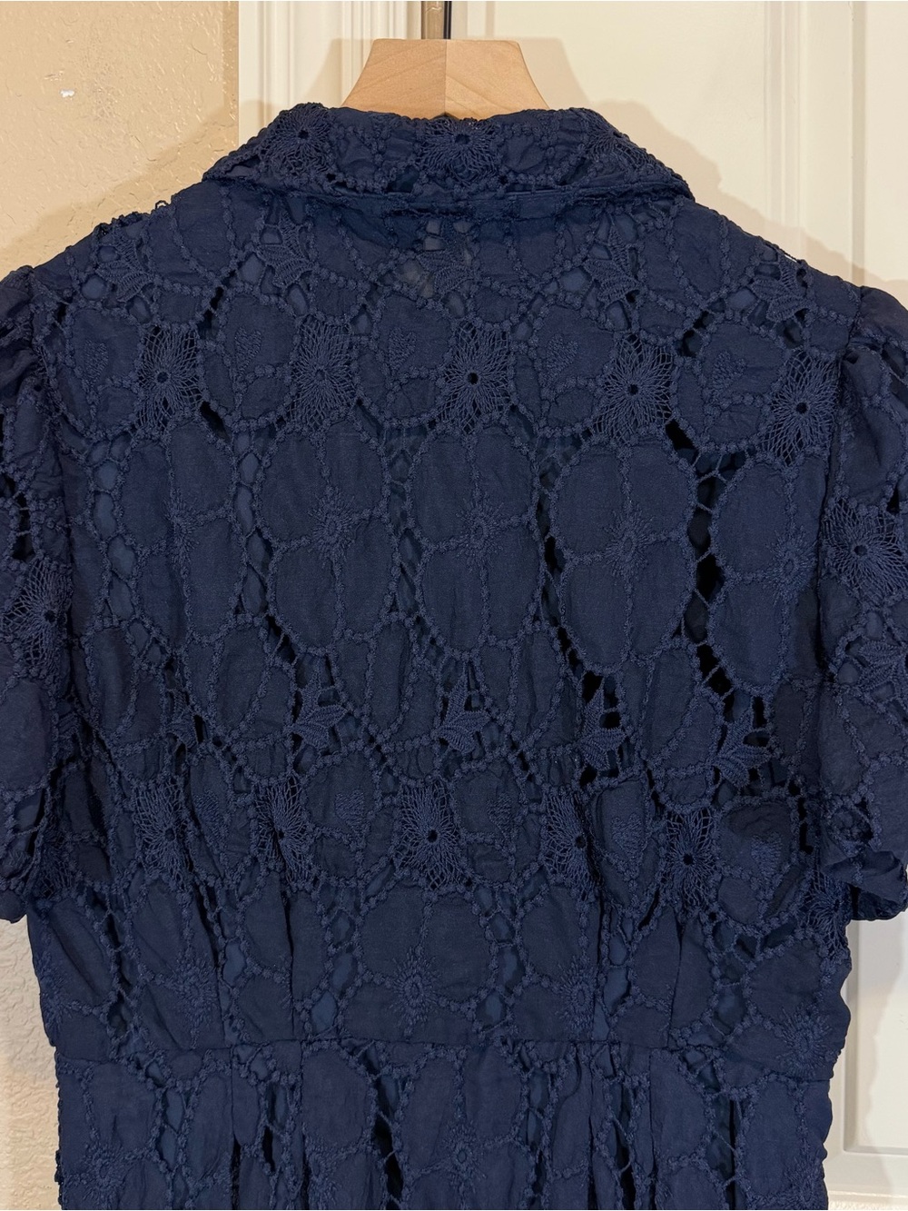 Women’s Navy Eyelet Delaney Dress Maxi - Picture 8 of 14